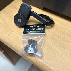 Quadlock Out Front Pro Phone Bike Mount With Black Lever And Go Pro Bike Light Mount