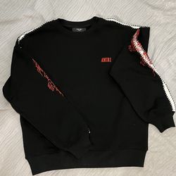 AMIRI over-the-shoulder dragon dragon embroidery sweatshirt