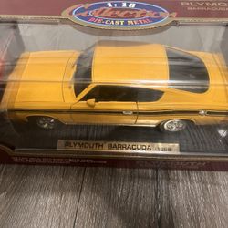 Diecast 1/18 Scale 1969 Plymouth Barracuda With Box 