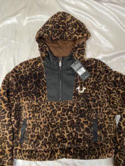 Leopard Half-Zip Chenille Jacket