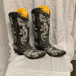 Glow In The Dark Coral Cowgirl Boots 