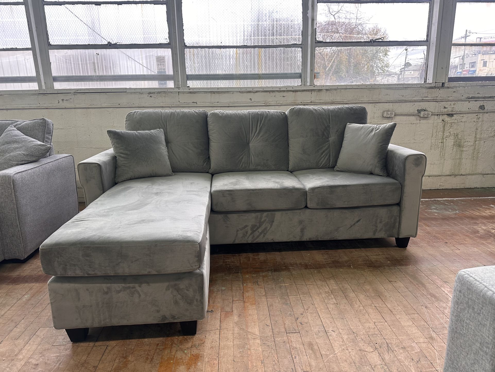 Grey Sofa Sectional Chaise - BRAND NEW - EARLY BLACK FRIDAY DEAL!!!