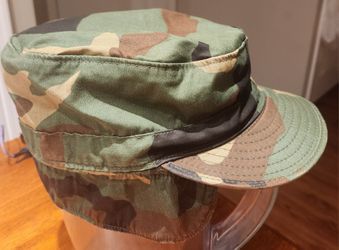 Vintage Military Equa Industries Woodland Camo Cap
