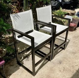 Counter Height Sling Style Chairs: 23”Wx 22”D x 42”H, Seat 25.75”H-$20 Each 