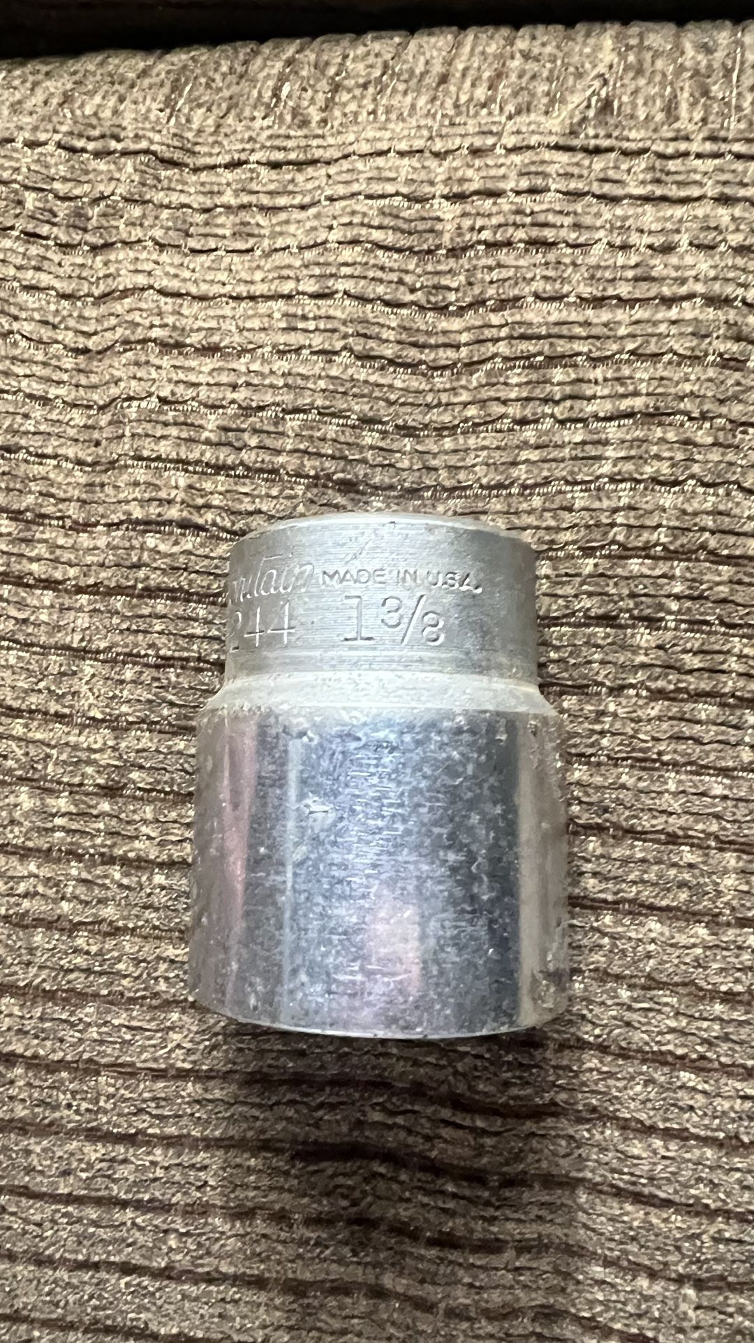 1-3/8 inch SAE 3/4 inch drive 12-point socket made in the U.S.A.