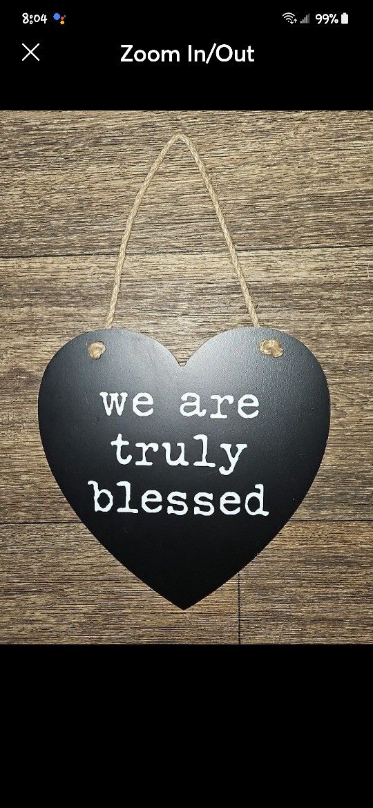 Heart Wall Decor we are truly blessed $3 Add On