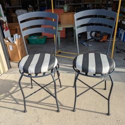 Set Of 2 Quality Wrought Iron Chairs