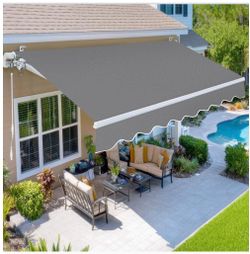 Retractable Patio Awning 9.8' X 8.2'