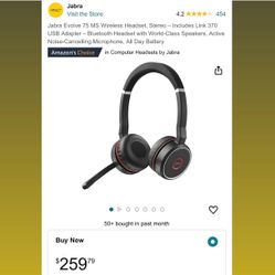 Jabra Wireless Headset Headphones