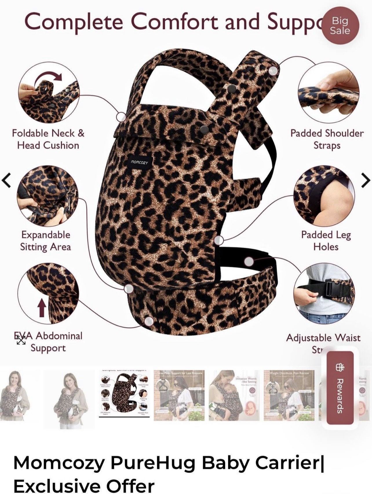 Mom Cozy Baby Carrier Leopard