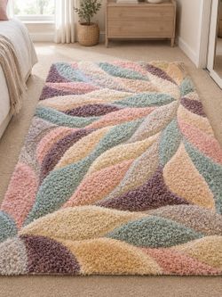 4D Shaggy Plush Thick Modern Abstract Rug