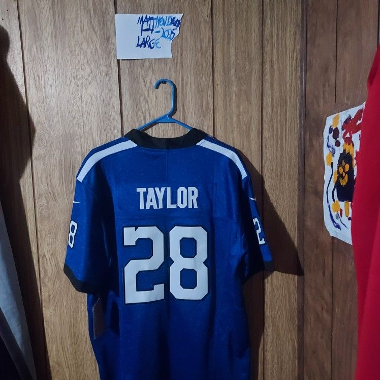 Mystery Rookie Card With Jonathan Taylor Colts Nike Large Jersey