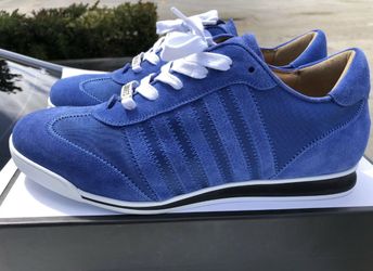 NIB $ 535 100% Authentic NEW DSQUARED2 Runner Sneaker Men EU 43 US 10 Blue