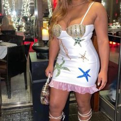 White Starfish Dress 