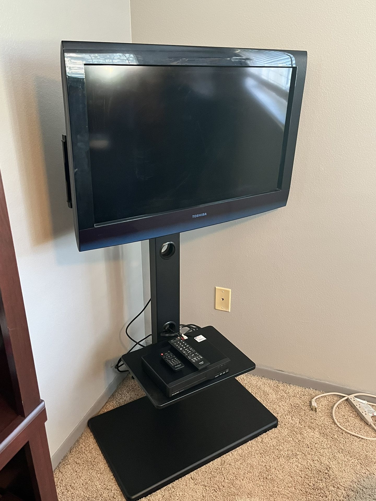 32” Toshiba TV with Stand And DVD player