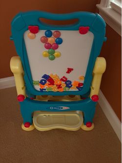 Next X Baby Double-Sided Art Easel with Magnetic Whiteboard & Chalkboard