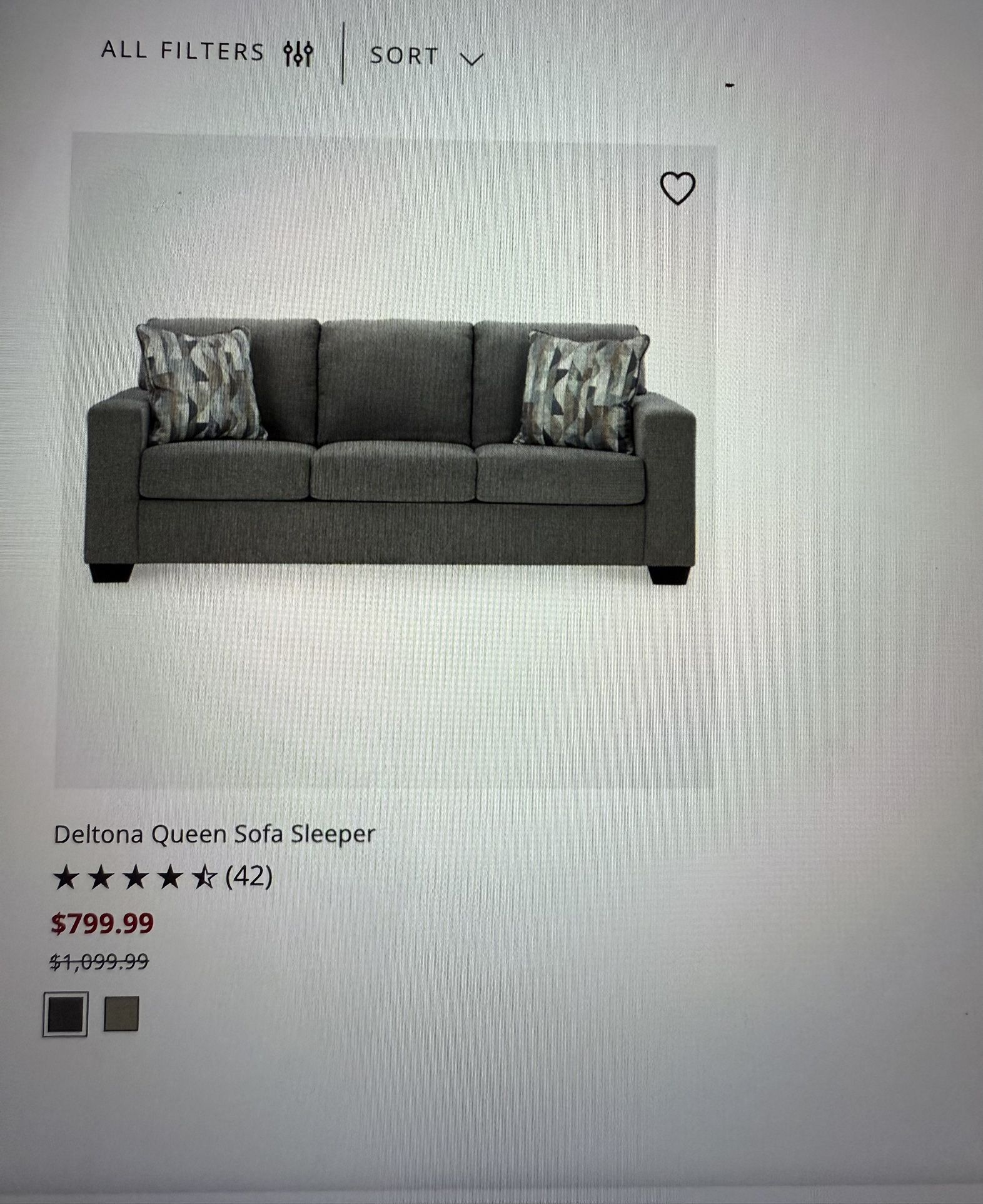 Sofa Sleeper Couch & Recliner