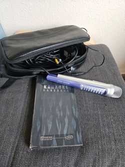 Old Karaoke microphone with songs