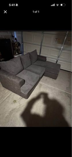 Gray Fabric Sectional Sofa