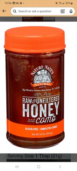 (Pack of 6 )Raw & Unfiltered Classic Honey With Comb, Gluten Free, 16 Ounces (Pack Of 6)