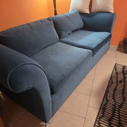 Like New Sofa Sleeper, Agua Velvet