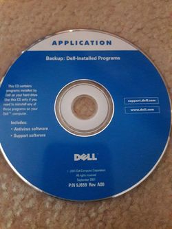 Backup Dell-installed programs.....Application