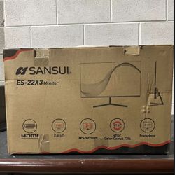 SANSUI Monitor 22Inch IPS 1080PHDMI UltraThin Computer Monitor ES-22X3