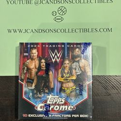 2026 TOPPS CHROME WWE Wrestling MEGA BOX (48 Cards) Brand New  X-Fractor