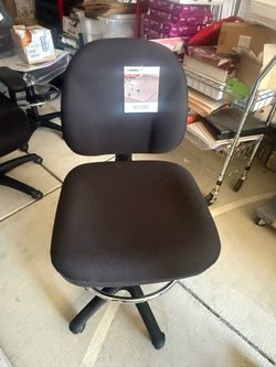 Lorell Black Drafting Stool Office Chair