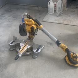 DEWALT CORDLESS 7 1/4 “ MITERSAW &  DEWALT XR  SANDER 20volts (EXTENDS)