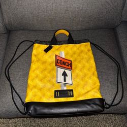 Coach Leather Backpack [Yellow]