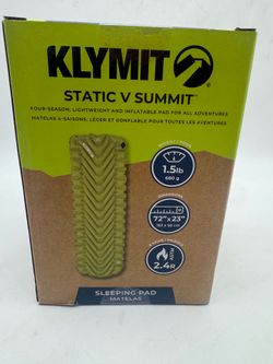 Klymit Static V Summit Sleeping Pad Matelas 1.5lbs 72 x 23 2.4R 2.5” Inflatabl