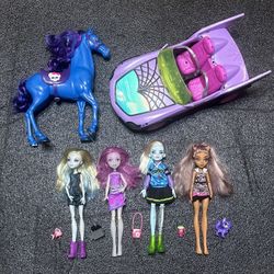Monster High Dolls Sports Car Pets And More