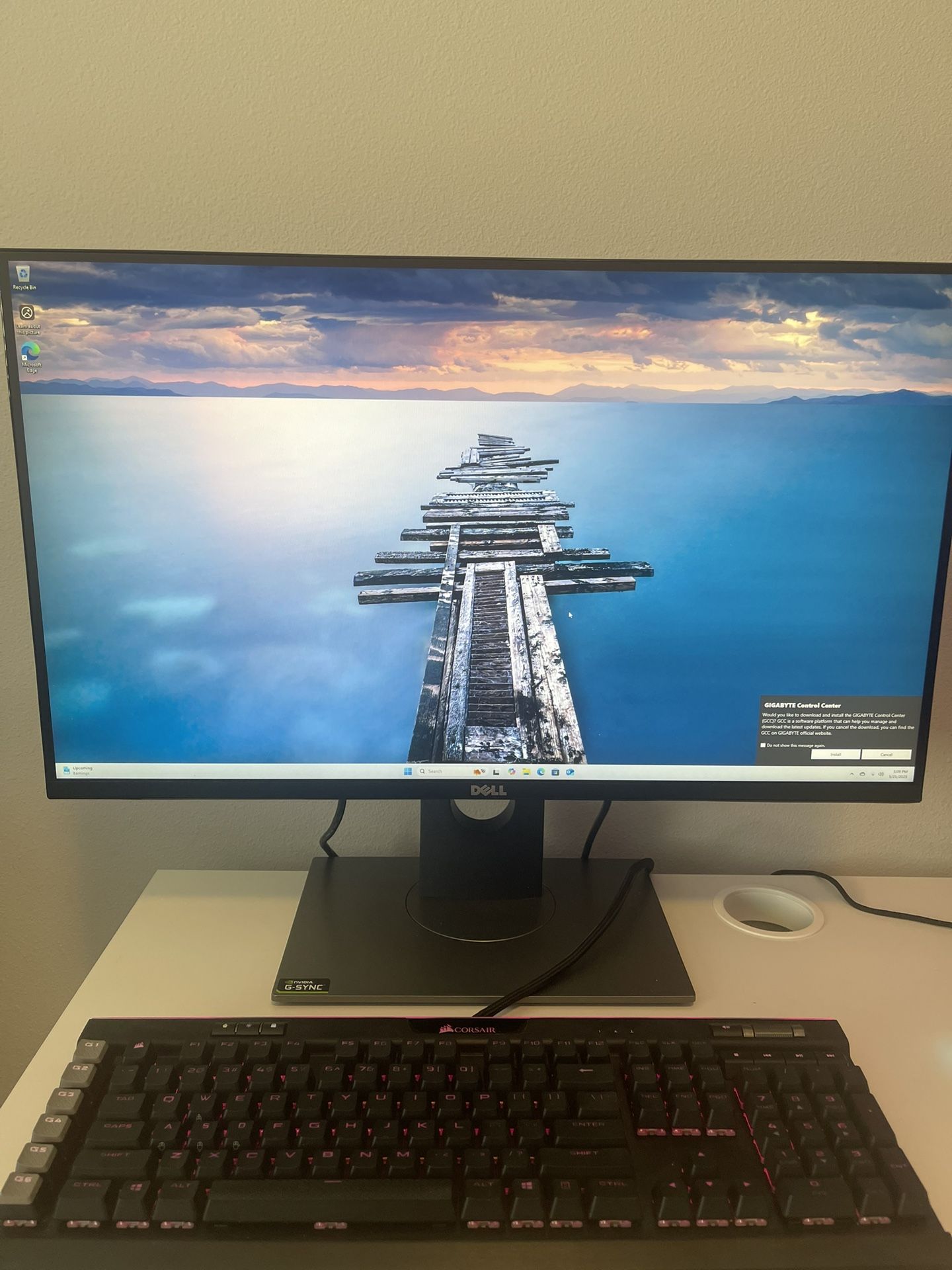 Dell 27in 2560 X 1440 144Hz Monitor + Corsair K95 Mechanical Gaming Keyboard + EVGA X12 Mouse Combo Pc Parts For Sale