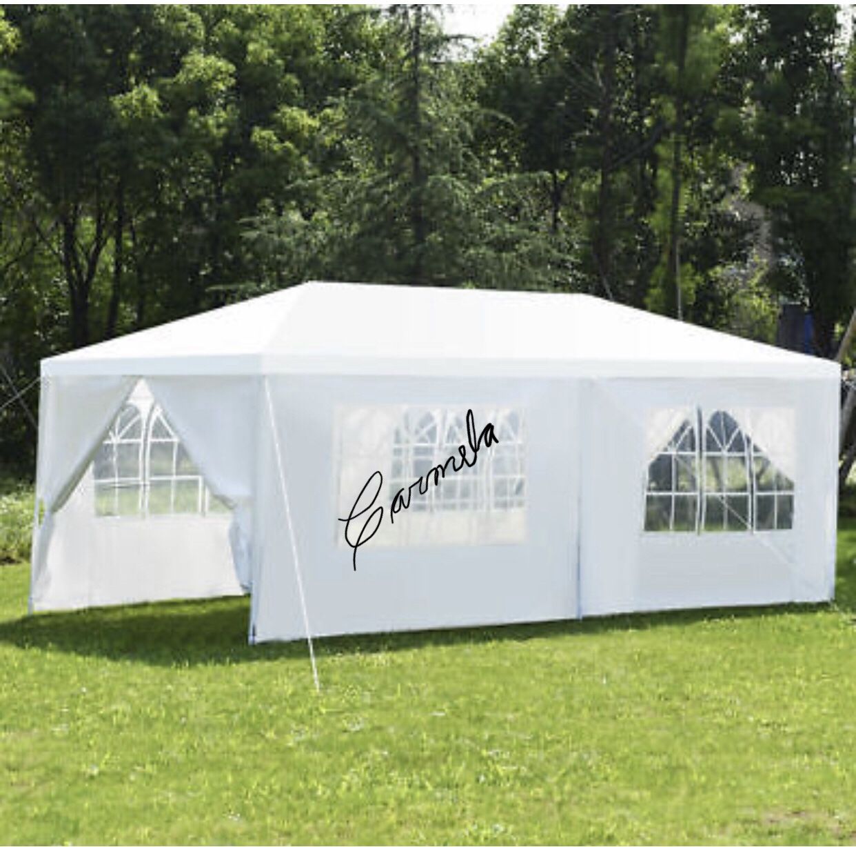Canopy 10x20ft Canopy Tent with 6 Sidewalls Protable Tent for Parties Beach Camping Party (10x20,White)