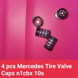 4 pcs Mercedes Tire Valve Caps n1cbx 10s