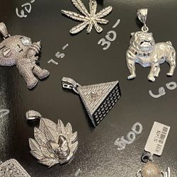 silver 925 dofferent pendants different prices $25 and up