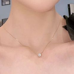 0.5ct Real Diamond 18K Necklace 