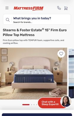 Stearns & Foster Estate 15" Firm Euro Pillow Top Mattress twin xl