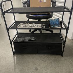 Shoe rack with drawers semi new 
