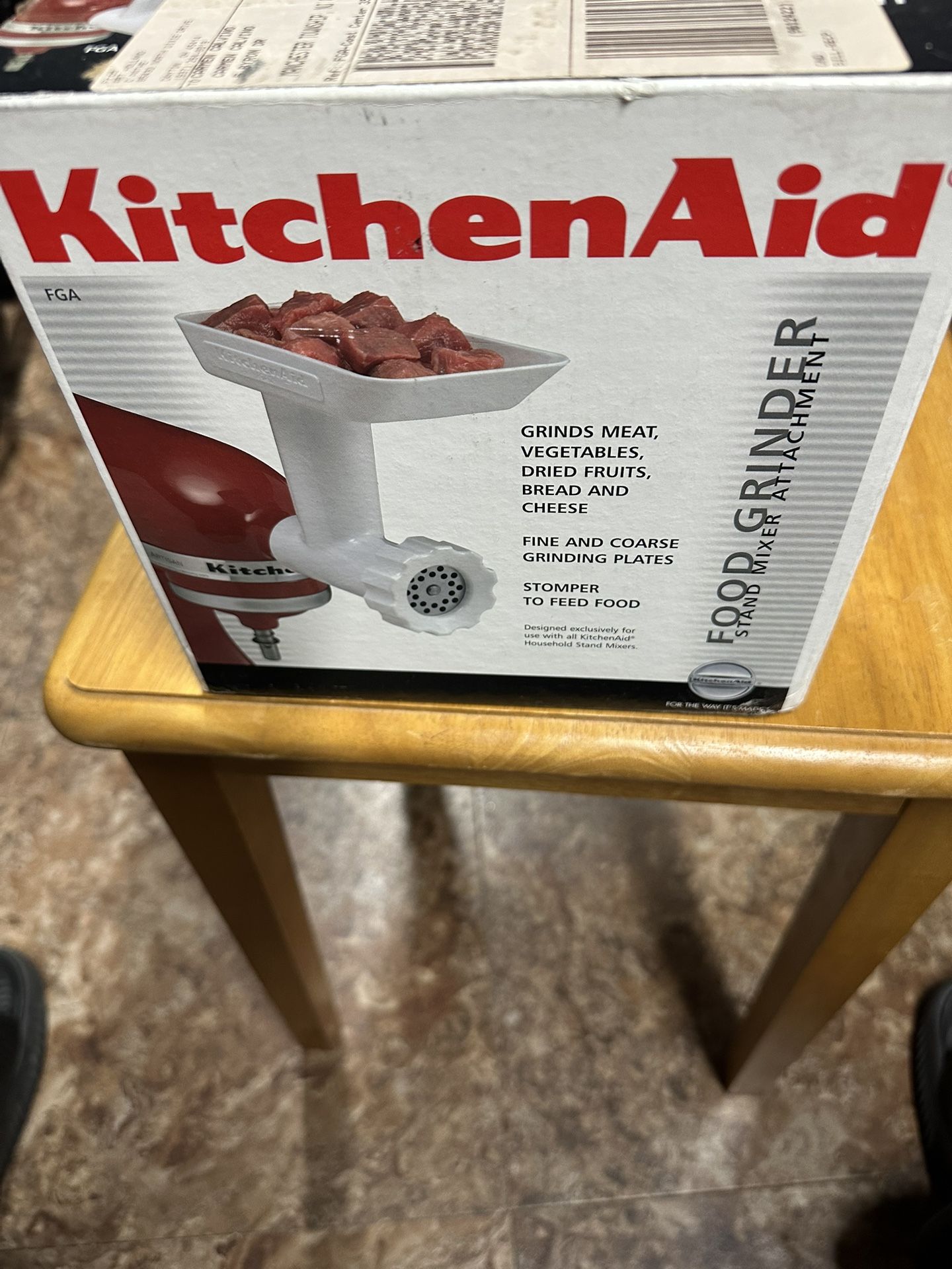 Brand New In A Box Food Grinder Stand Mixer Attachment 