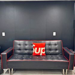 Black Leather Sofa