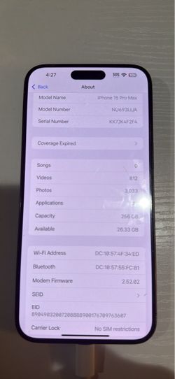 Apple iPhone 15 Pro Max 256GB
