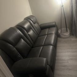 Smoke Grey recliner 3 seat couch