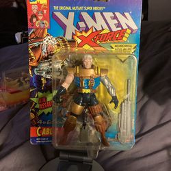 1990’s X-men X-Force Cable Toy Biz Action Figure W/ Trading Card