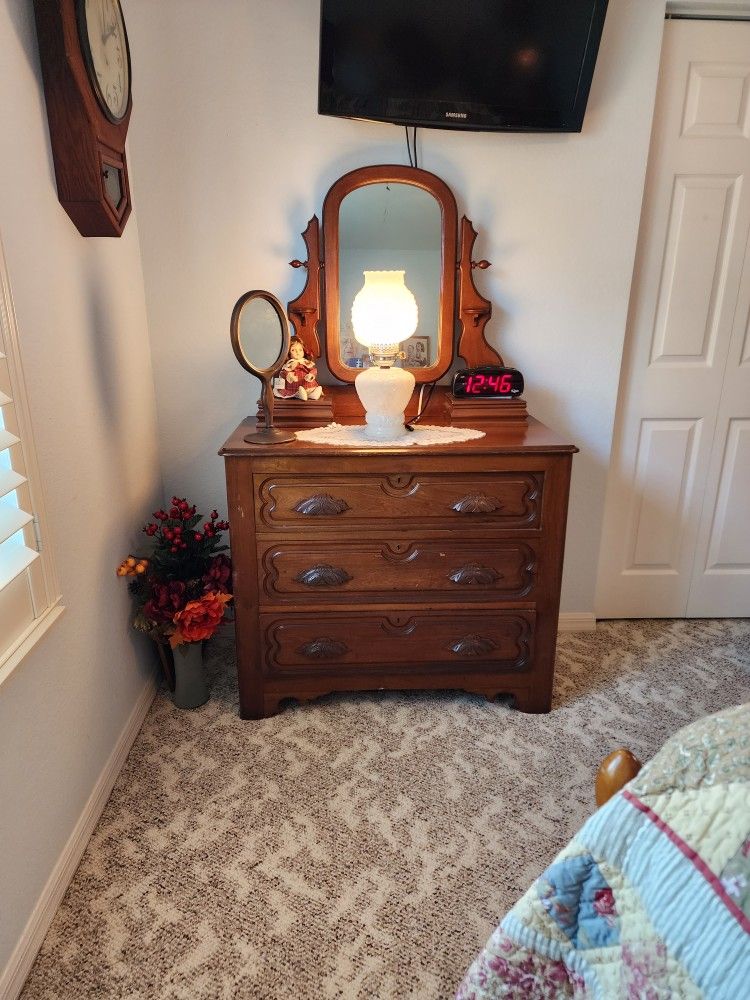 Victorian Antique Walnut Dresser