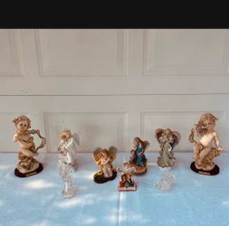 Vintage Cherub Angel Statues Lot of 9
