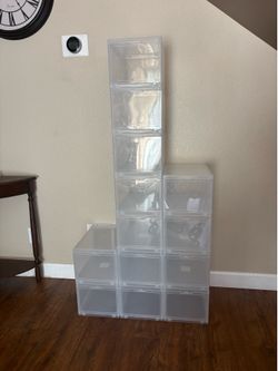Shoe display storage containers