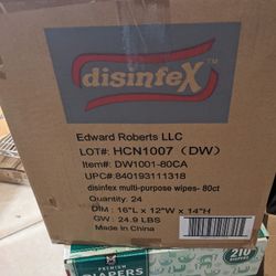 Disinfectant Wipes ($10 For 24 Canisters)