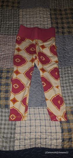 NWT Masalakids Pink & Cream Geometric Leggings 3Y